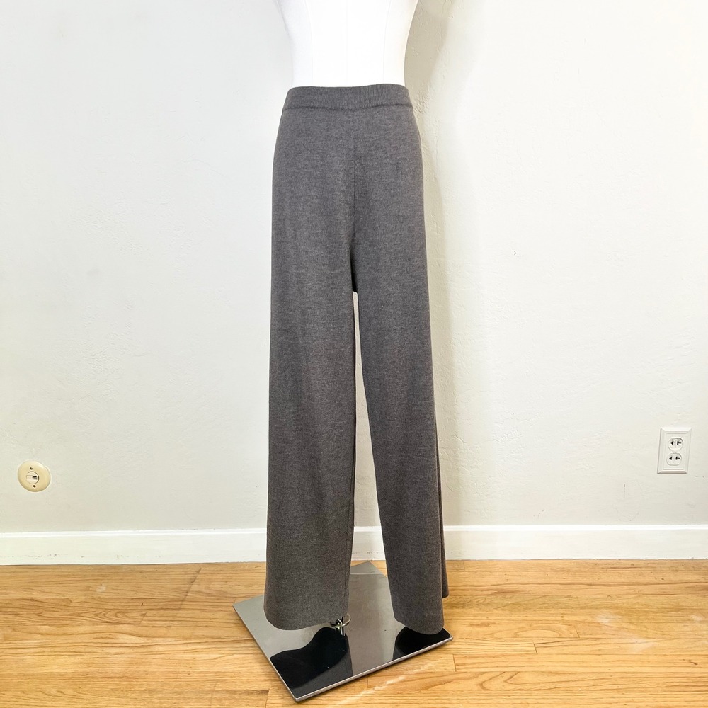 Women's Brown Wide-Leg Knit Lounge Pants